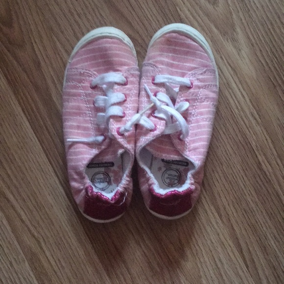 Peppa Pig Other - Pink w/White Pinstripes Casual Bump Shoe Slip Ons: Size 13